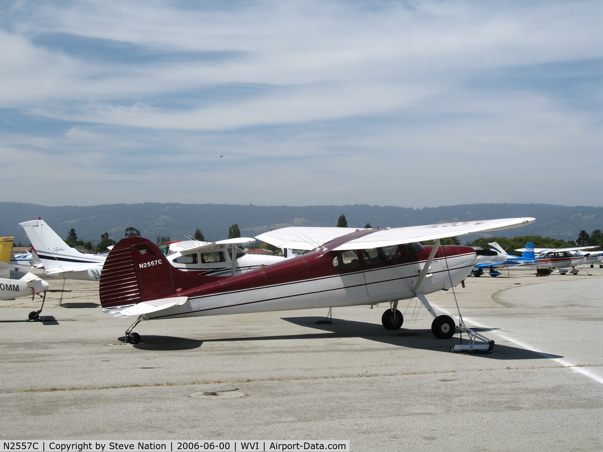 N2557C, 1954 Cessna 170B C/N 26201, Another shot of 1954 Cessna 170B in sunshine @ Watsonville Municipal Airport, CA