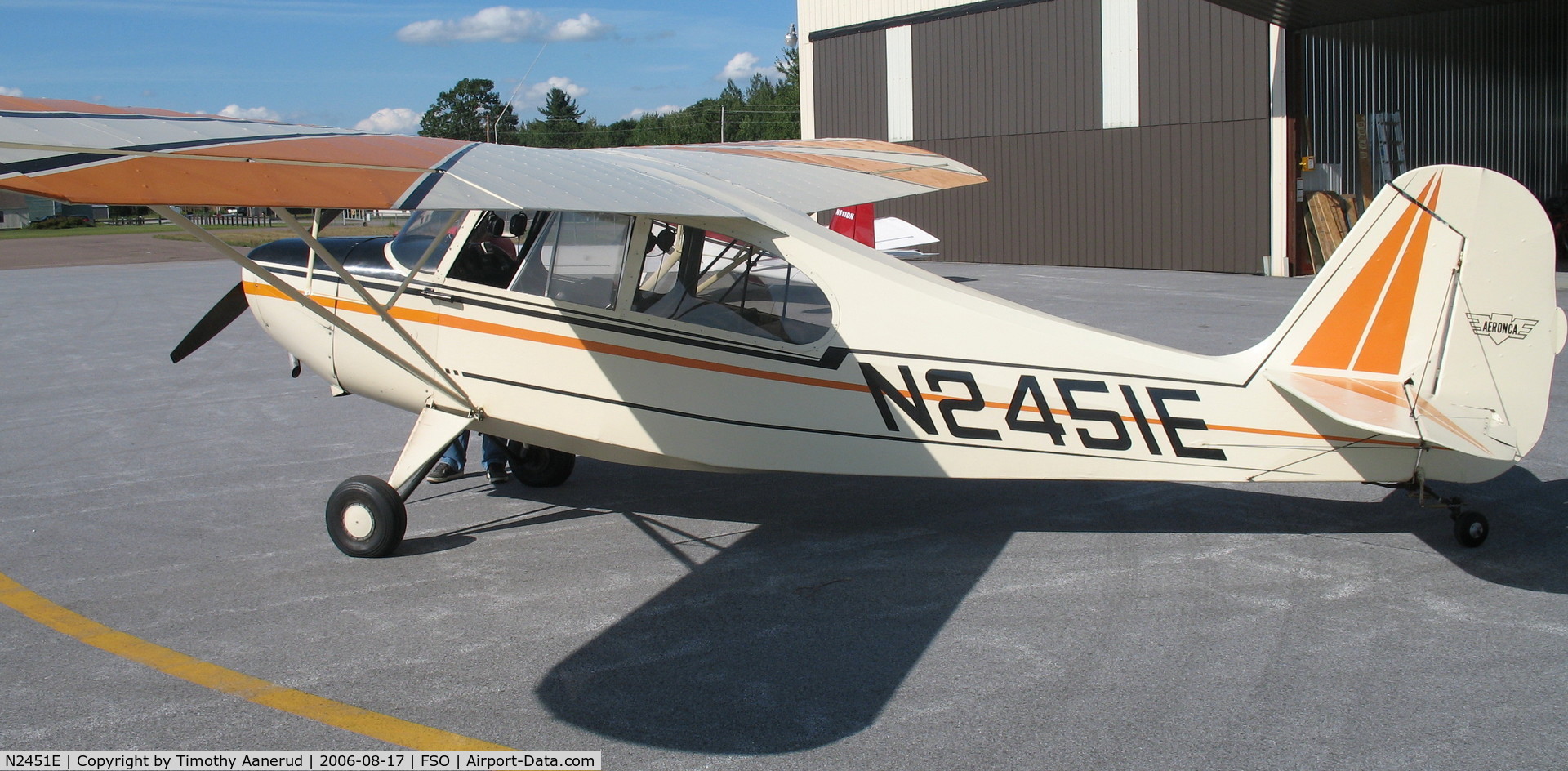 N2451E, 1946 Aeronca 7AC Champion C/N 7AC-6031, Back from a flight in northern Vermont