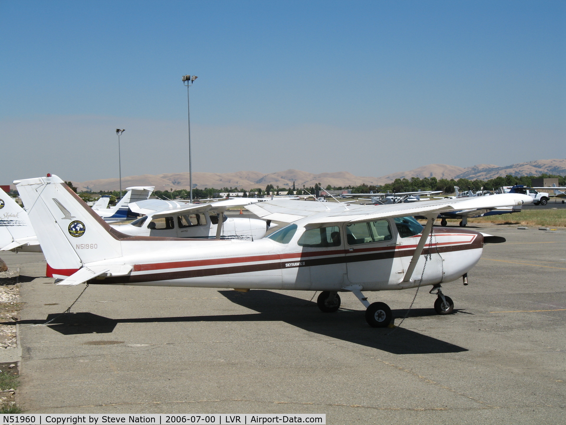 N51960, 1980 Cessna 172P C/N 17274384, Sierra Academy of Aeronautics (tail logo) 1980 Cessna 172P @ Livermore Municipal Airport, CA