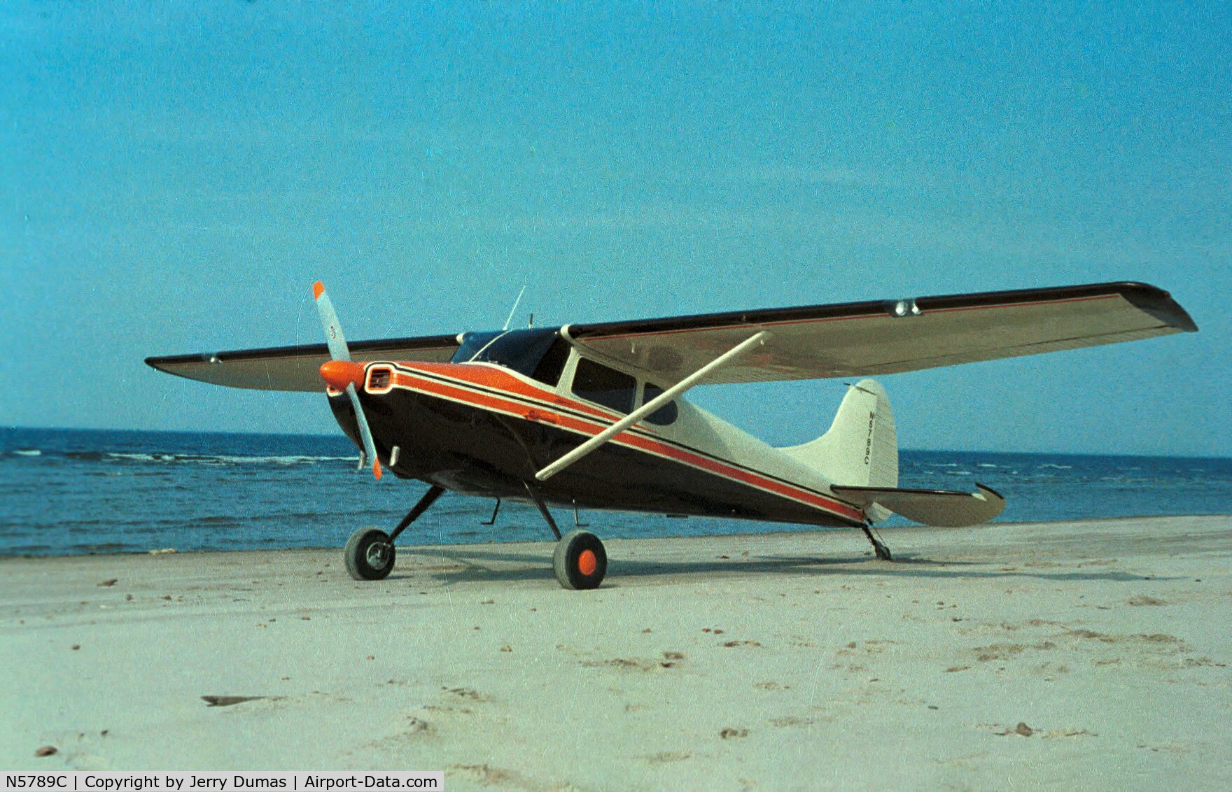 N5789C, 1950 Cessna 170A C/N 19743, Sandy Pond after paint in 1980