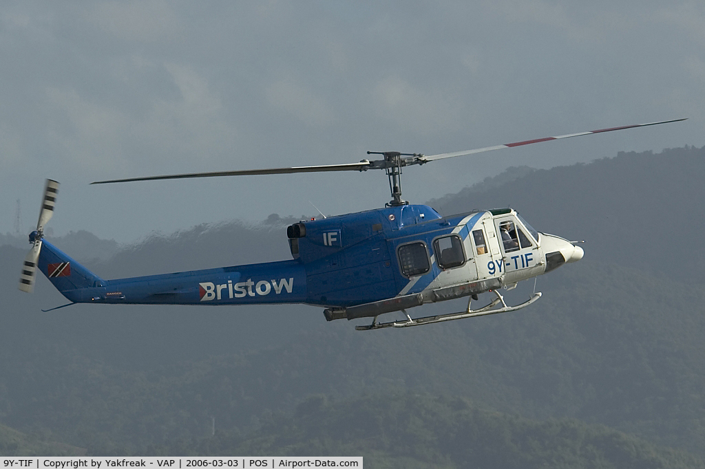 9Y-TIF, 1974 Bell 212 C/N 30615, Bristow Bell 212