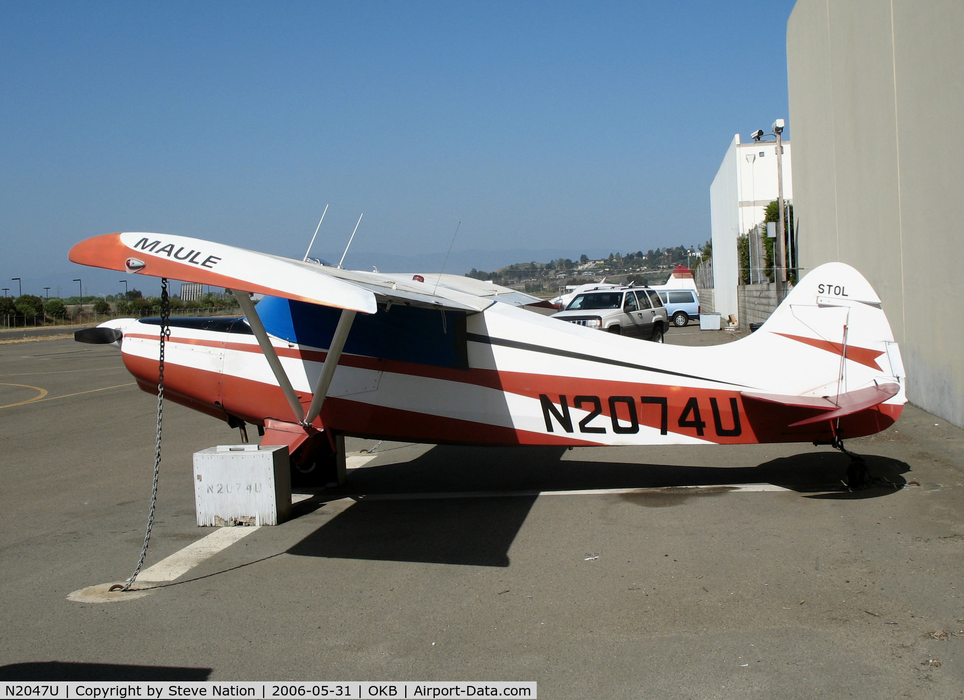 N2047U, 1970 Maule M-4-220C Strata Rocket C/N 2041C, Helix Aitrex 1970 Maule M-4-220C visting from Northern California and under cover @ Oceanside Municipal Airport, CA