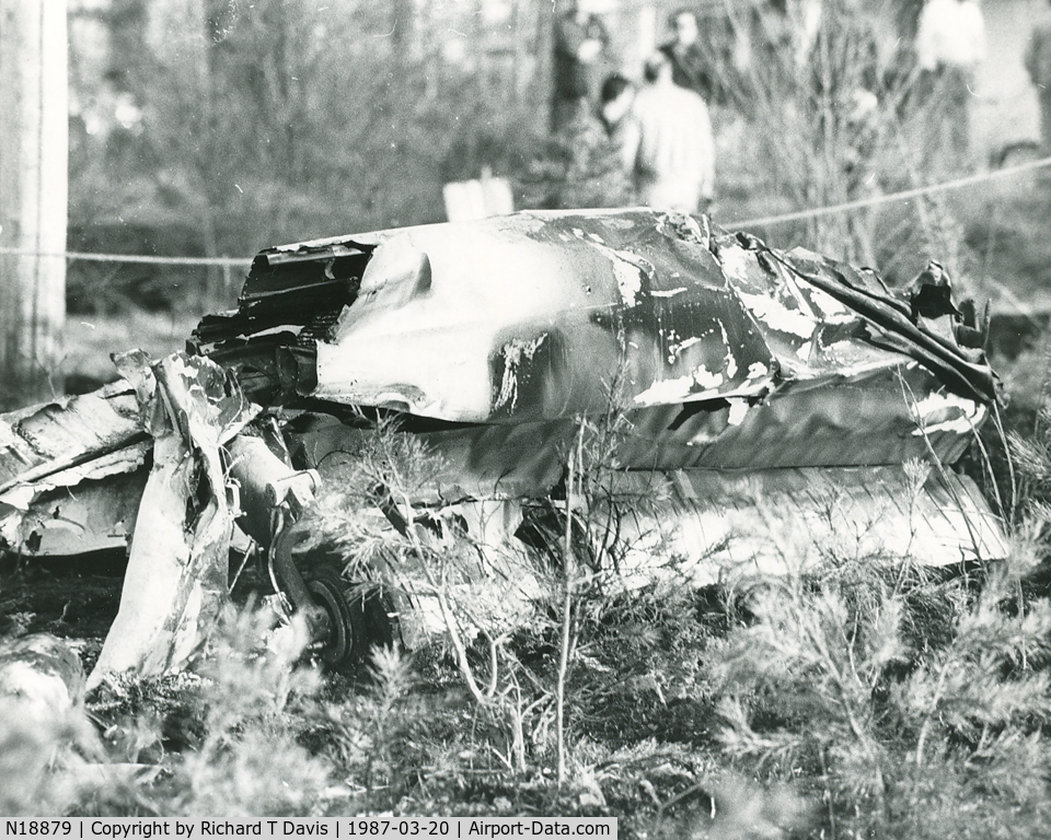 N18879, Beech C23 Sundowner 180 C/N M-1957, Beech C23 crashed in Semora N.C. Friday March 20,1987 after taking off from Danville Va. NTSB-ATL87FA088. 3 Fatal.