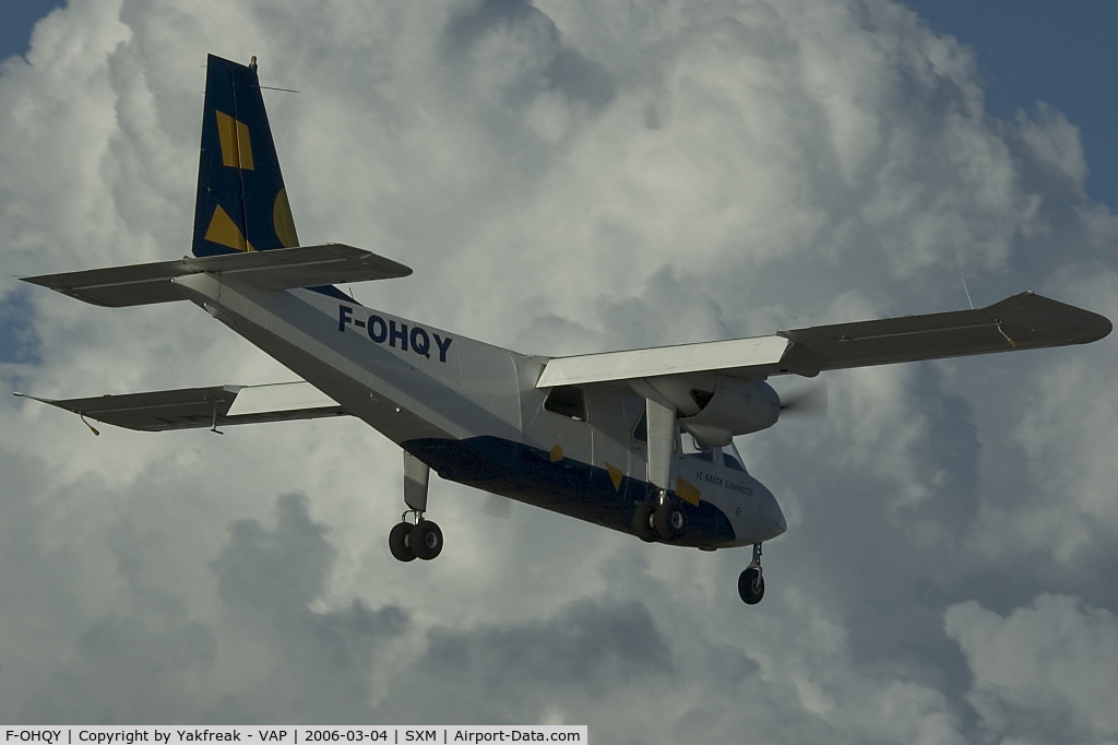 F-OHQY, 1991 Pilatus Britten-Norman BN-2A-20 Islander C/N 2251, St. Barth Commuter BN2 Islander