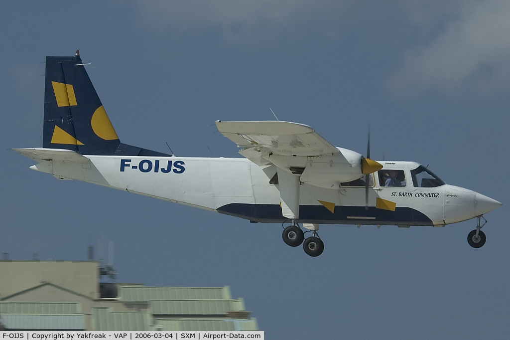 F-OIJS, 1995 Pilatus Britten-Norman BN-2B-20 Islander C/N 2294, St. Barth Commuter BN2 Islander
