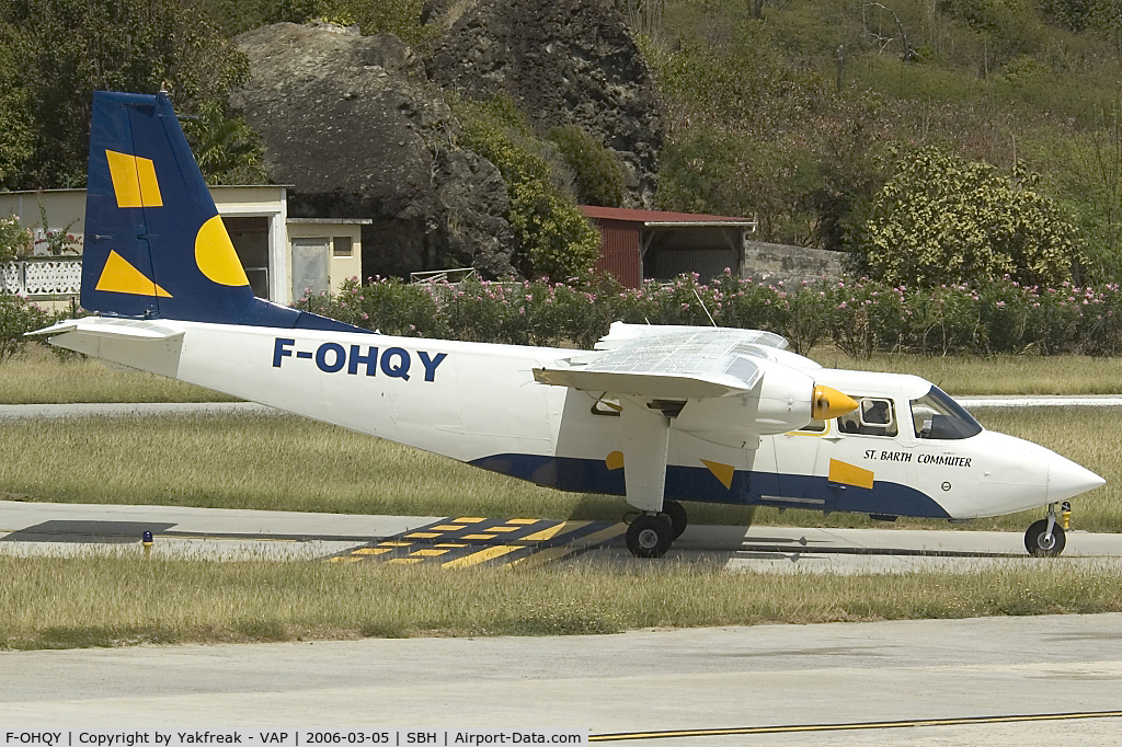 F-OHQY, 1991 Pilatus Britten-Norman BN-2A-20 Islander C/N 2251, St.Barth Commuter BN2 Islander