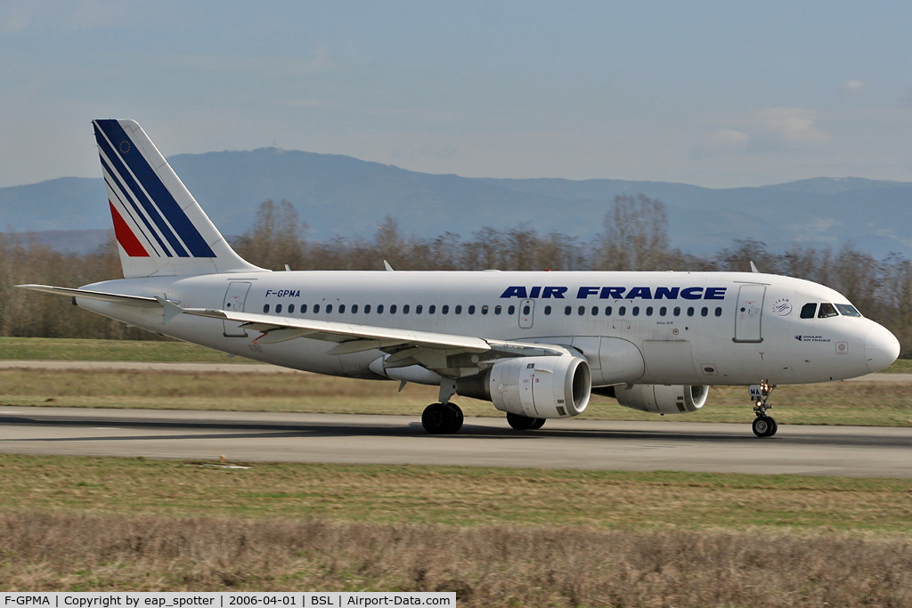 F-GPMA, 1998 Airbus A319-113 C/N 598, Departing to Paris-Orly