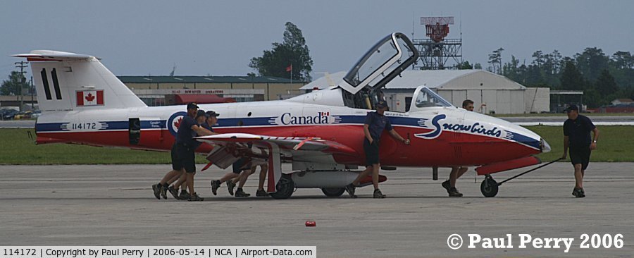 114172, Canadair CT-114 Tutor C/N 1172, Finally, the last one...getting pushed around