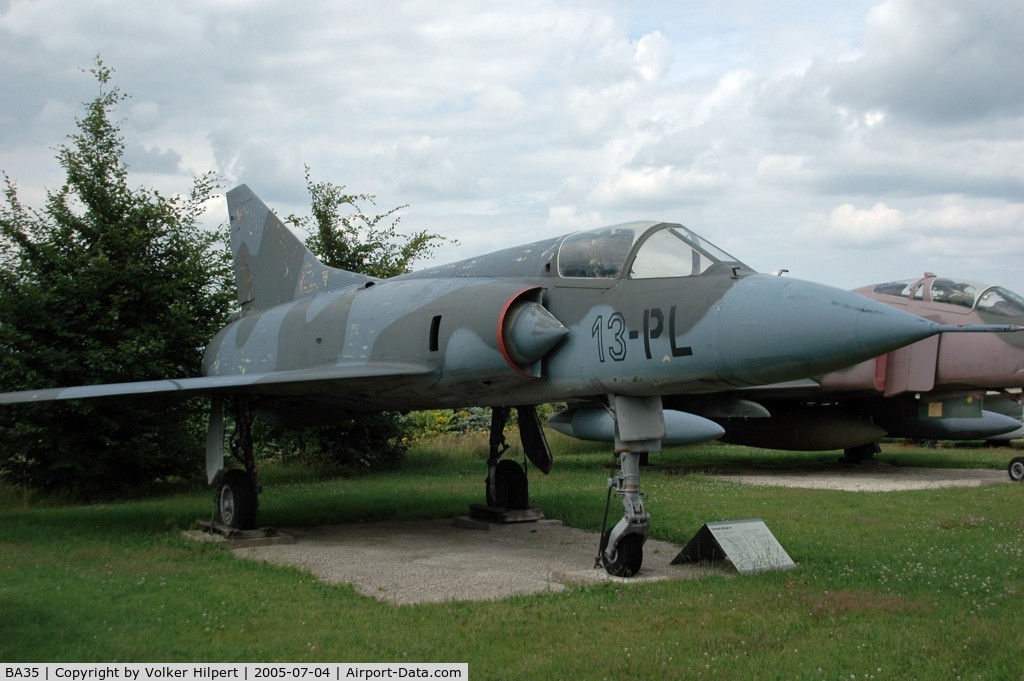 BA35, SABCA Mirage 5BA C/N 35, Dassault-Breguet Mirage V stored at Hermeskeil Museum Germany