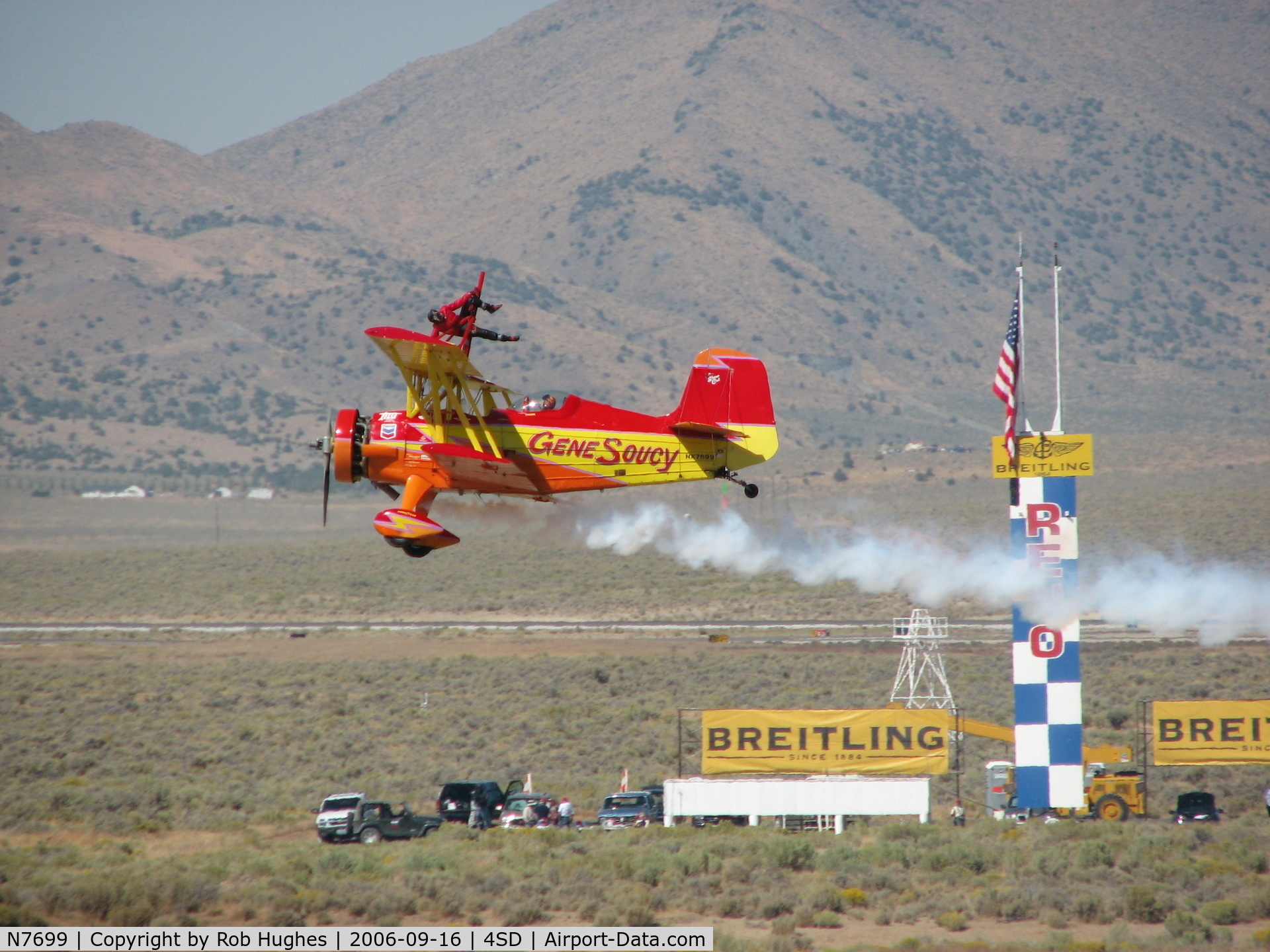 N7699, 1972 Grumman G-164A Show Cat C/N 1004, Gene Soucy and the 'Flying Lady' at Reno