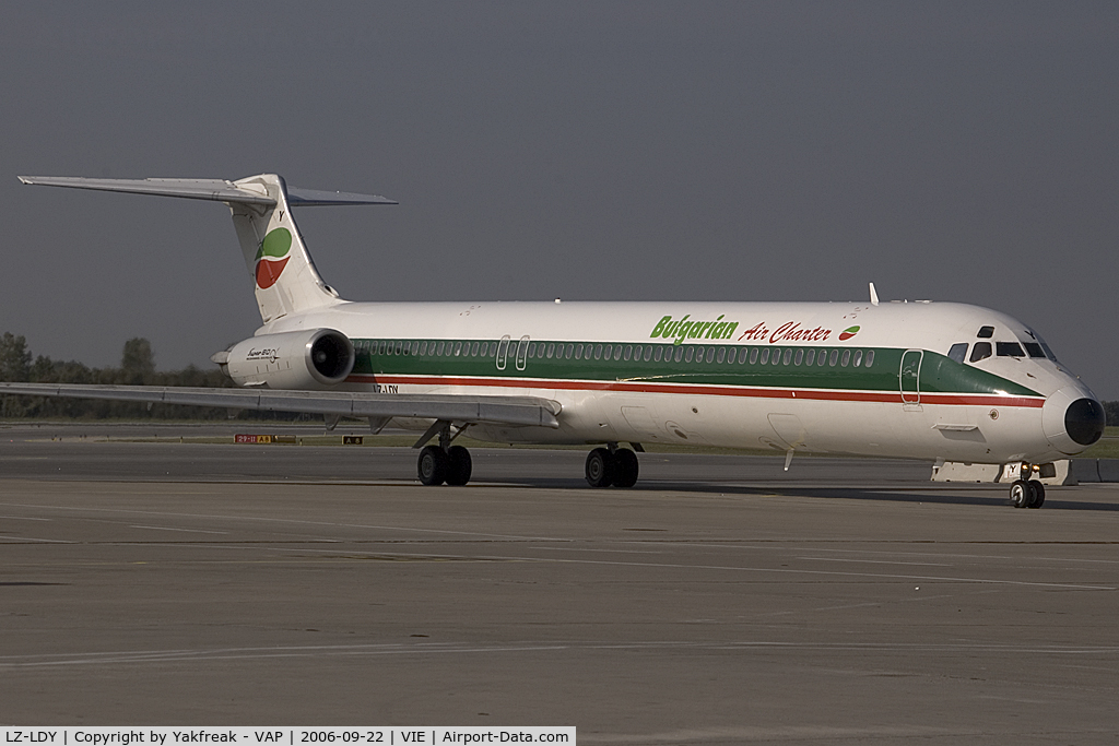 LZ-LDY, 1985 McDonnell Douglas MD-82 (DC-9-82) C/N 49213, Bulgarian Air Charter MD80