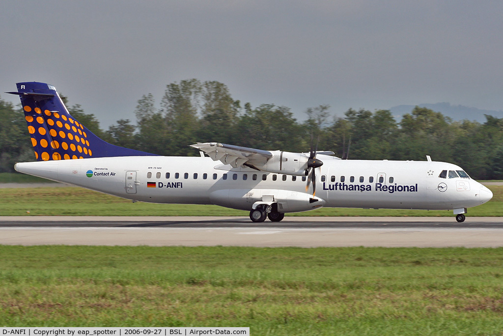 D-ANFI, 2001 ATR 72-212A (500) C/N 662, Departing on runway 16