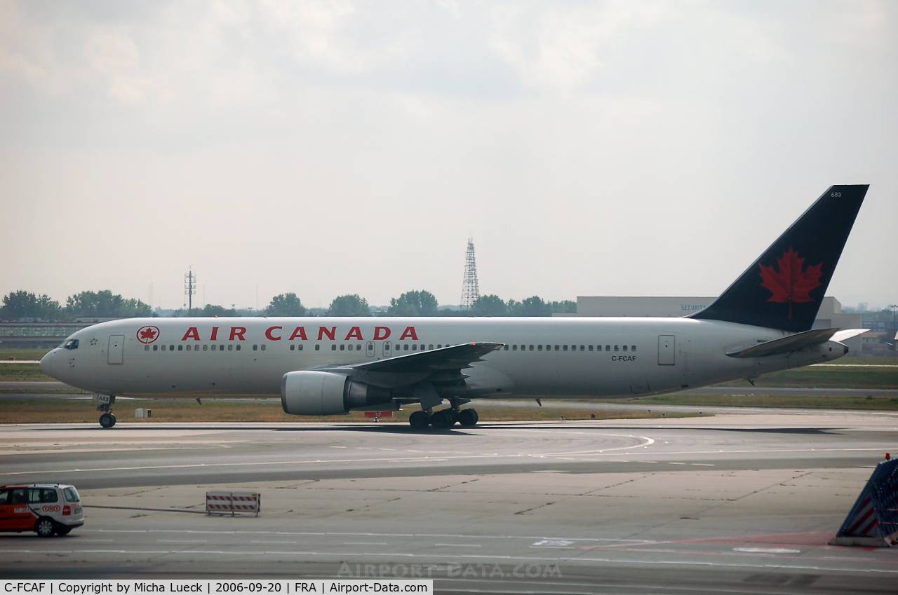 C-FCAF, 1988 Boeing 767-375 C/N 24084, Taxiing to the gate