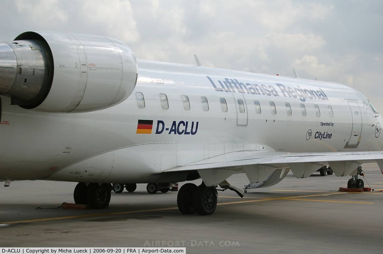 D-ACLU, 1996 Canadair CRJ-200LR (CL-600-2B19) C/N 7104, At Frankfurt
