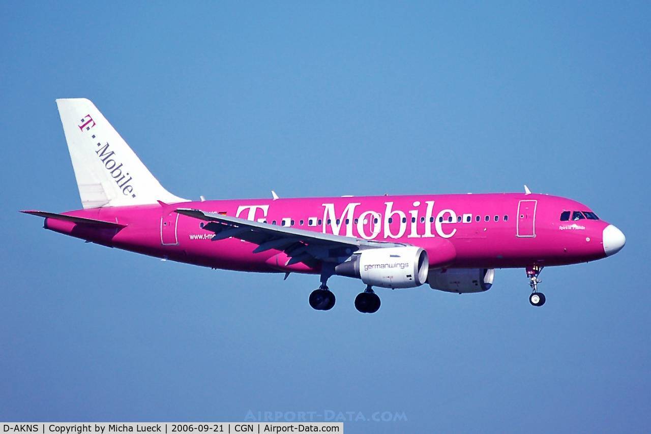 D-AKNS, 2000 Airbus A319-112 C/N 1277, The Spirit of T Mobile