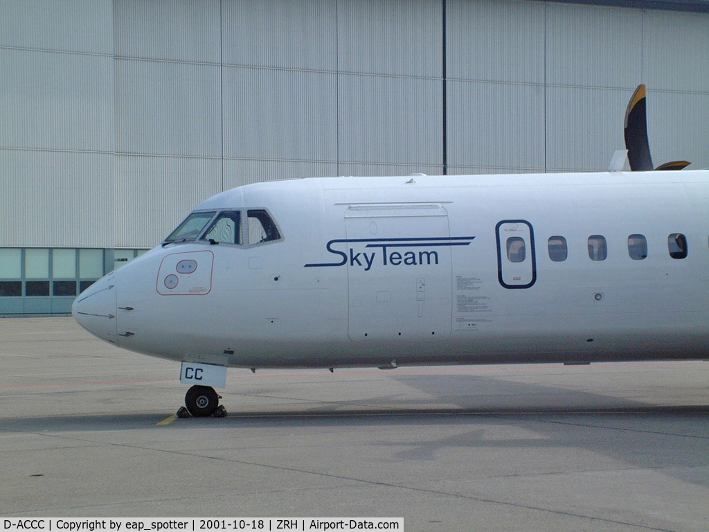 D-ACCC, 1993 ATR 72-212 C/N 379, parked in technical area