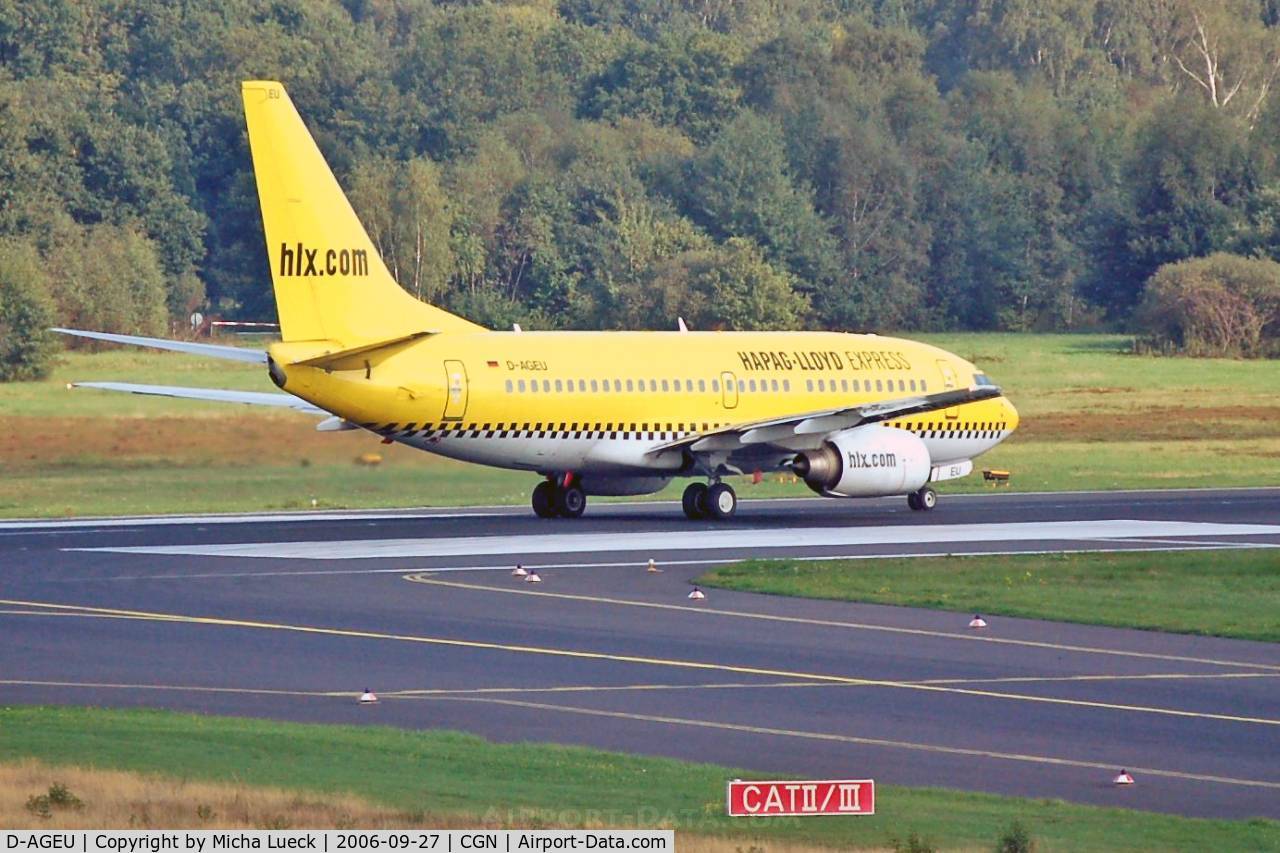 D-AGEU, 1998 Boeing 737-75B C/N 28104, Lined up for take off