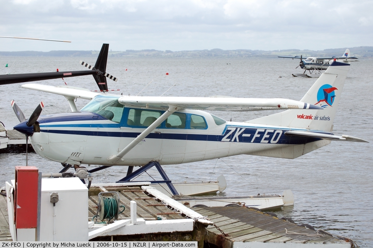 ZK-FEO, Cessna U206G Stationair C/N U20603797, Volcanic Air Safaris - moored on Lake Rotorua, New Zealand
