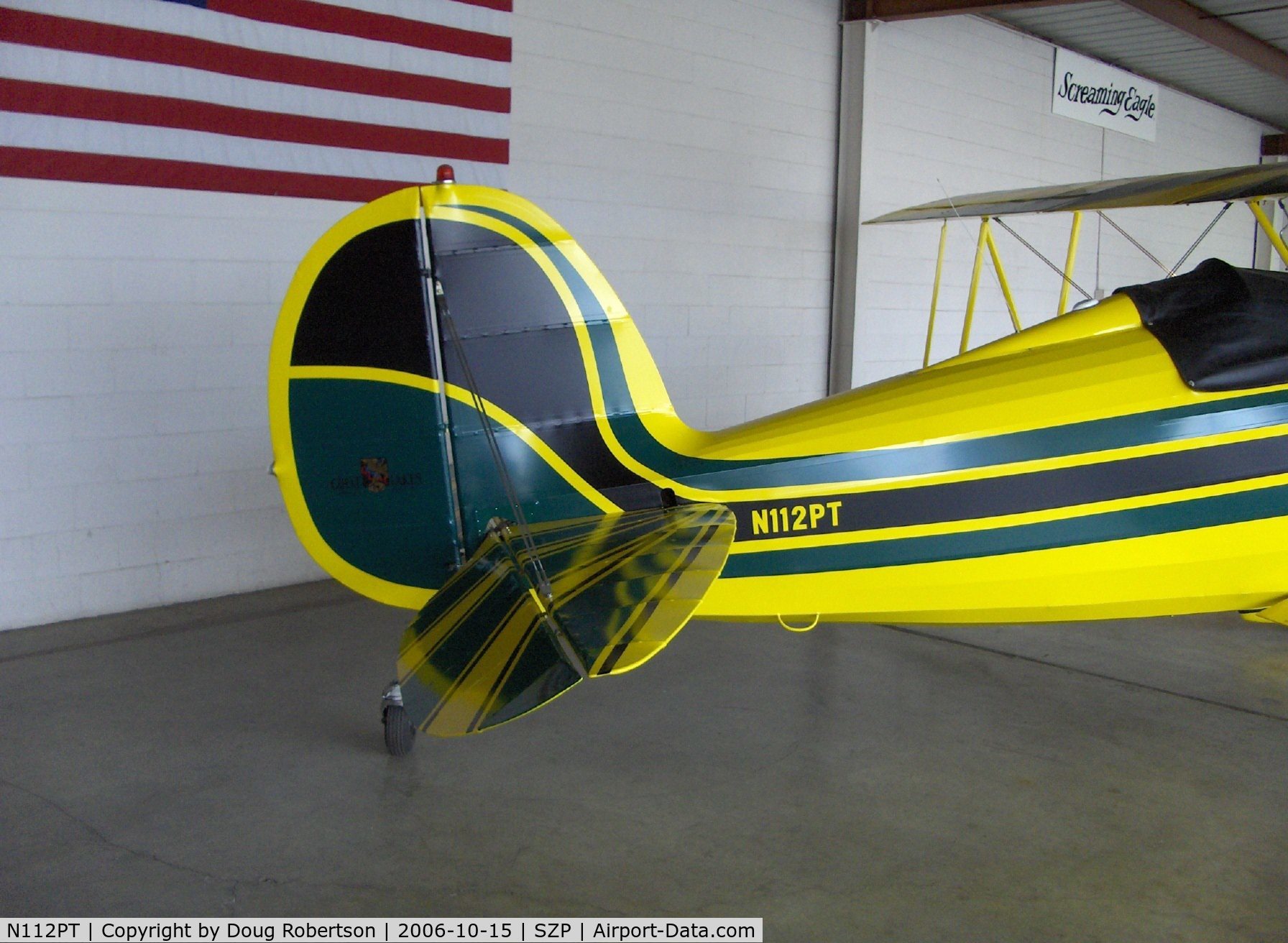 N112PT, 1978 Great Lakes 2T-1A-2 Sport Trainer C/N 0808, 1978 Great Lakes 2T-1A-2, Lycoming IO-360-B1F6 180 Hp, empennage