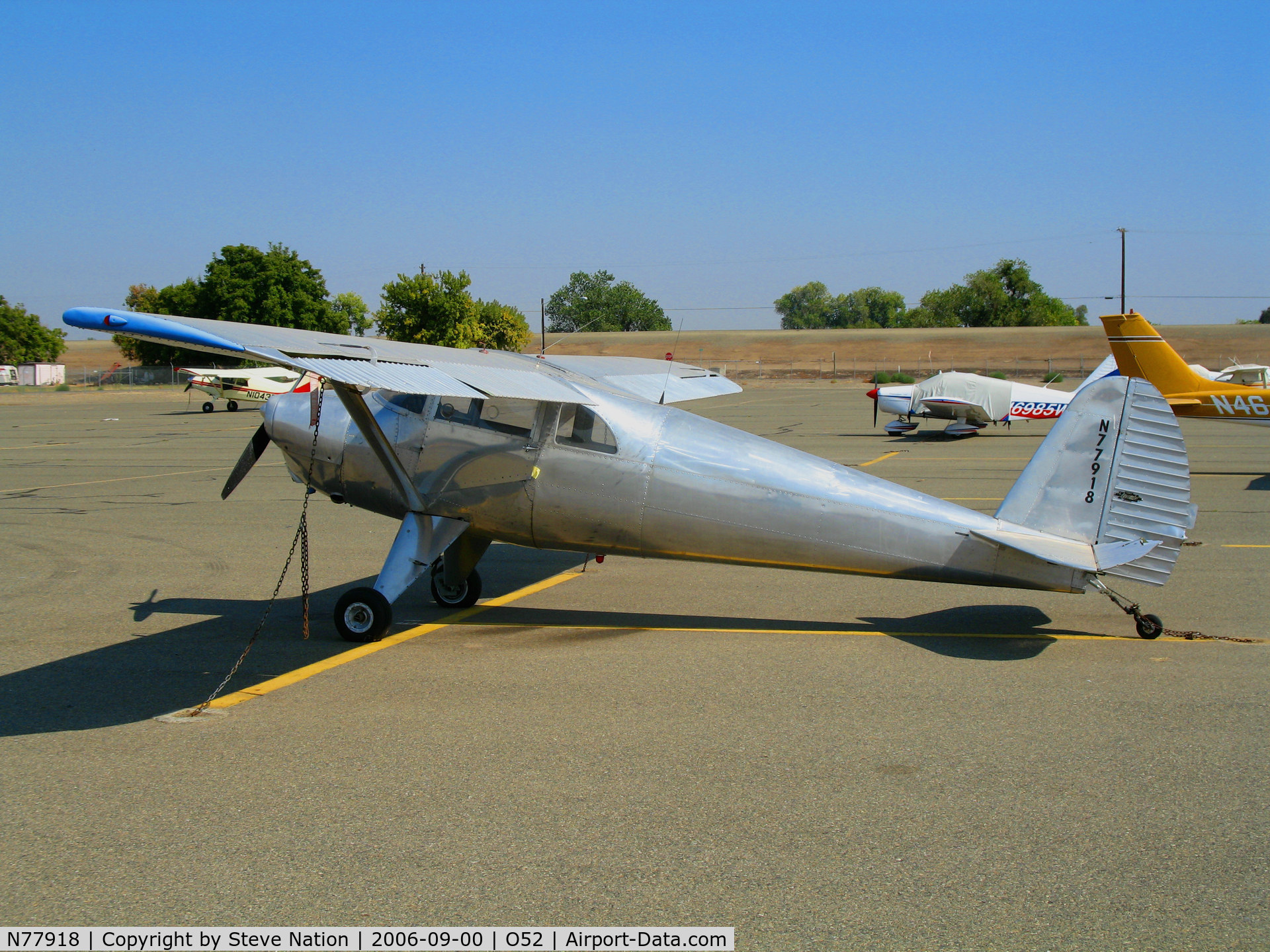N77918, 1946 Luscombe 8A C/N 3645, all silver 1946 Luscombe 8A @ Sutter County Airport (Yuba City), CA
