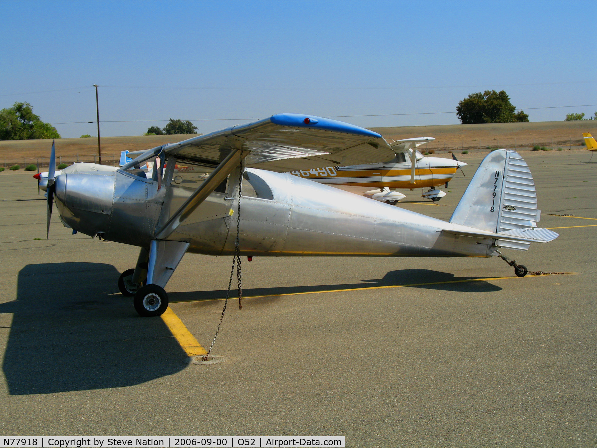 N77918, 1946 Luscombe 8A C/N 3645, all silver 1946 Luscombe 8A @ Sutter County Airport (Yuba City), CA