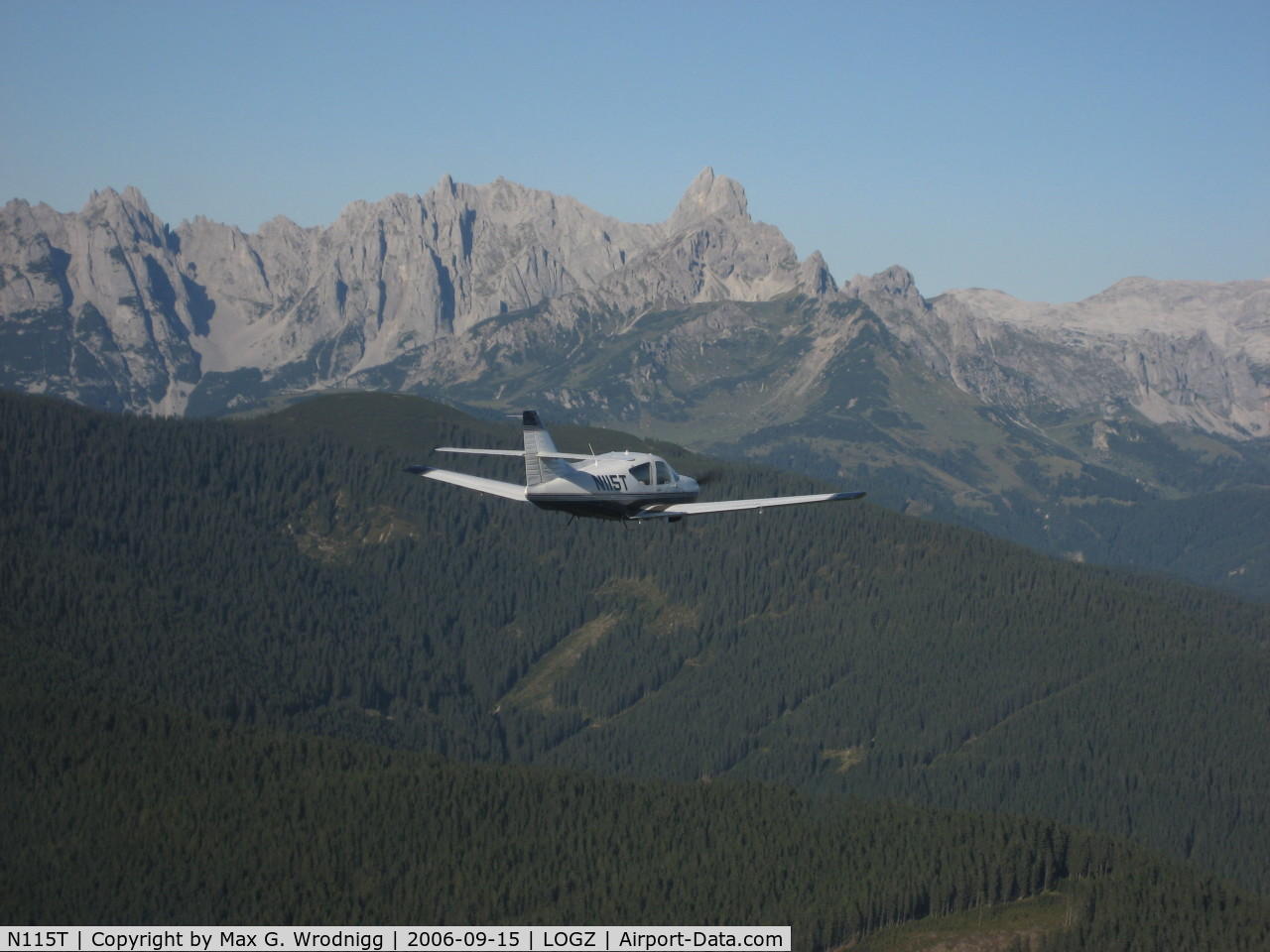 N115T, 2000 Rockwell Commander 114TC C/N 20035, Commander 115TC over Austrian Alps
