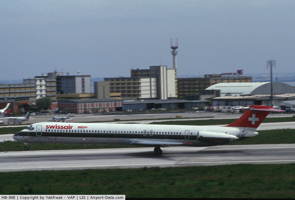HB-INE, 1980 McDonnell Douglas MD-81 (DC-9-81) C/N 48004, Swissair MD80