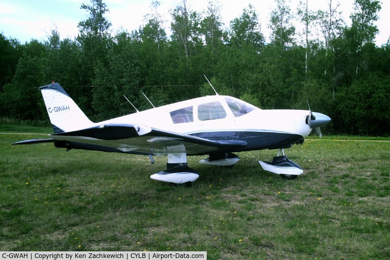 C-GWAH, 1964 Piper PA-28-180 C/N 28 1899, Recent refurb with gap seals, HID wingtip lights, flap hinge covers, wing root fairings, Speed pants and nose gear fairing and paint in 2006.