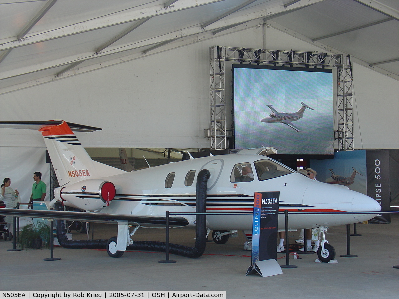 N505EA, 2005 Eclipse Aviation Corp EA500 C/N EX500-106, Oshkosh 2005 Display