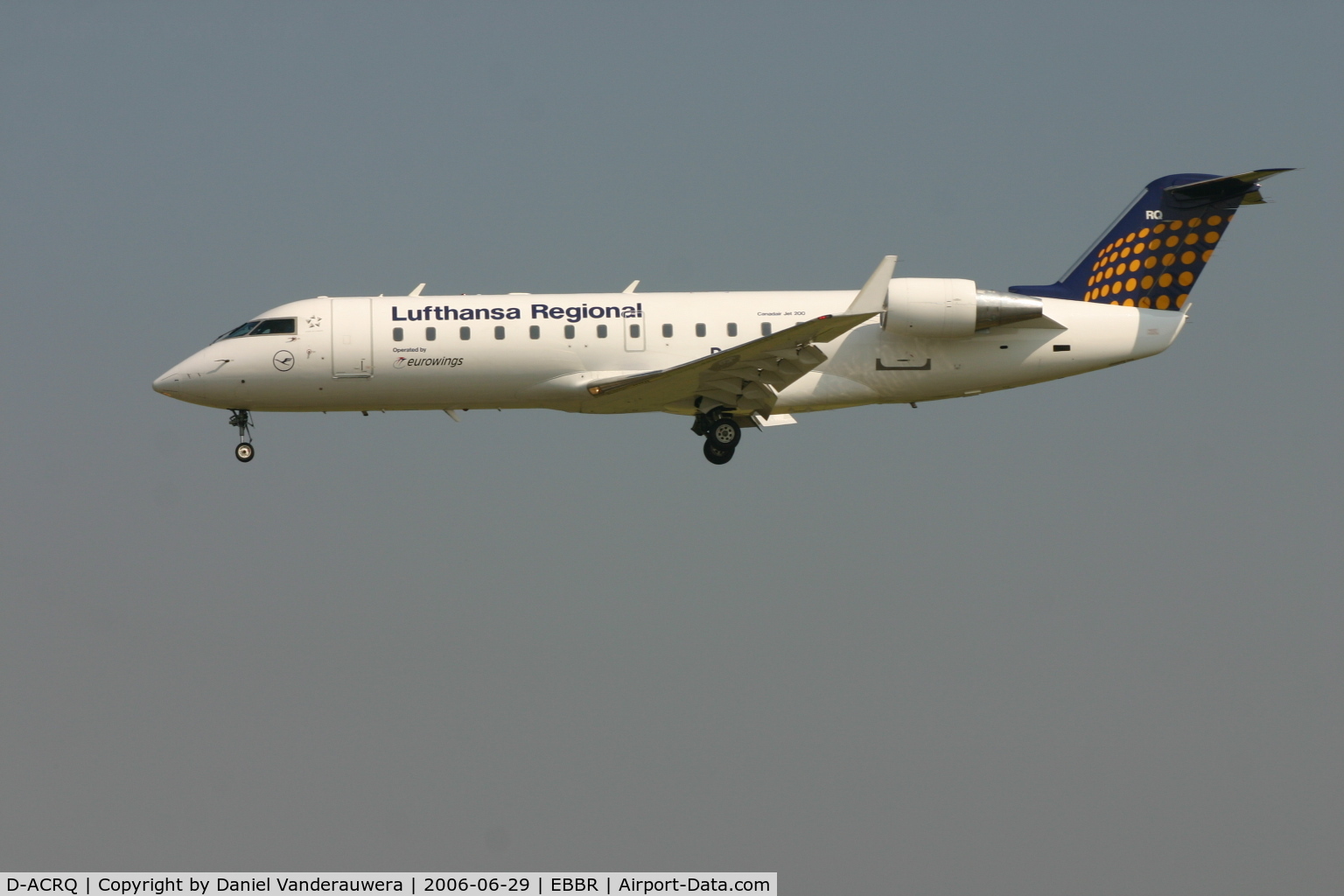 D-ACRQ, 2002 Canadair CRJ-200LR (CL-600-2B19) C/N 7629, arrival of flight LH4632
