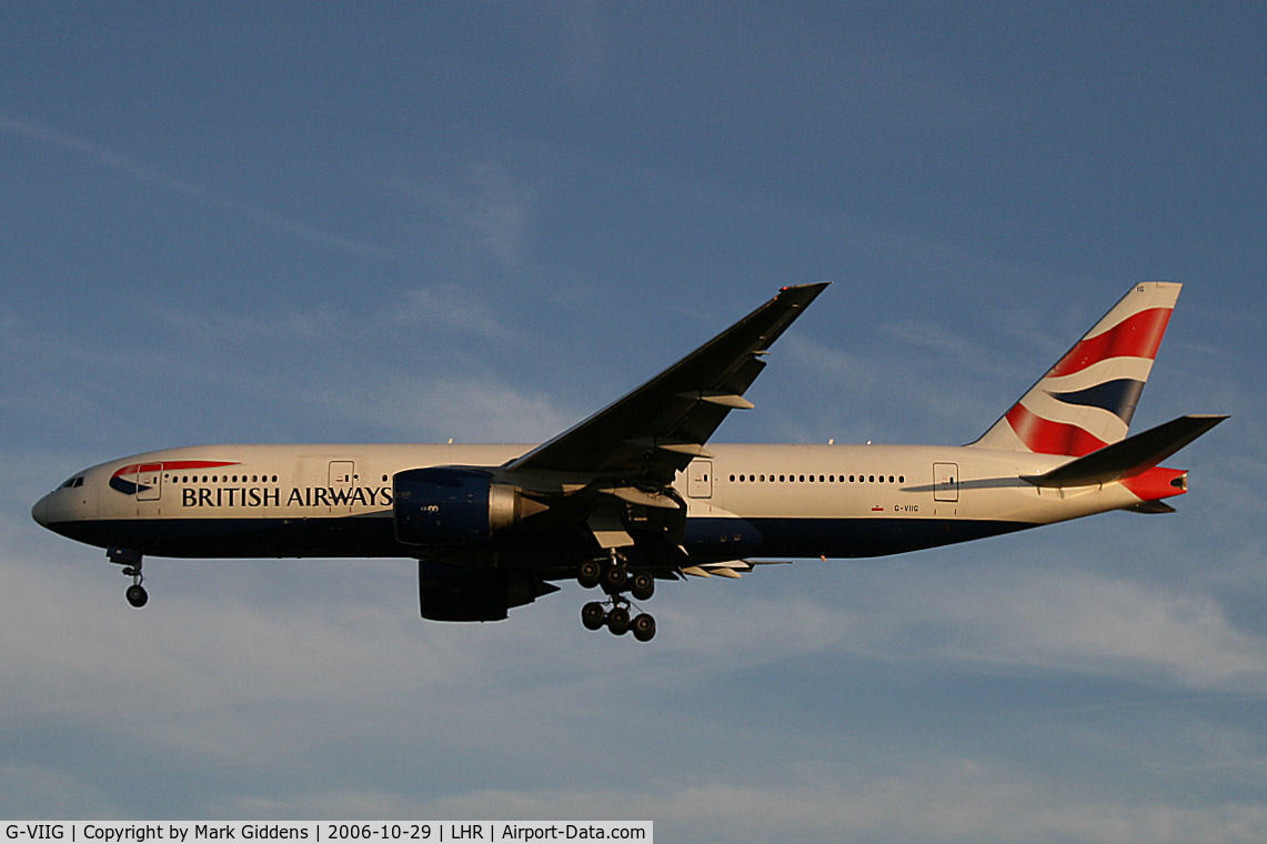 G-VIIG, 1997 Boeing 777-236/ER C/N 27489, G-VIIG  Boeing 777-236ER  British Airways