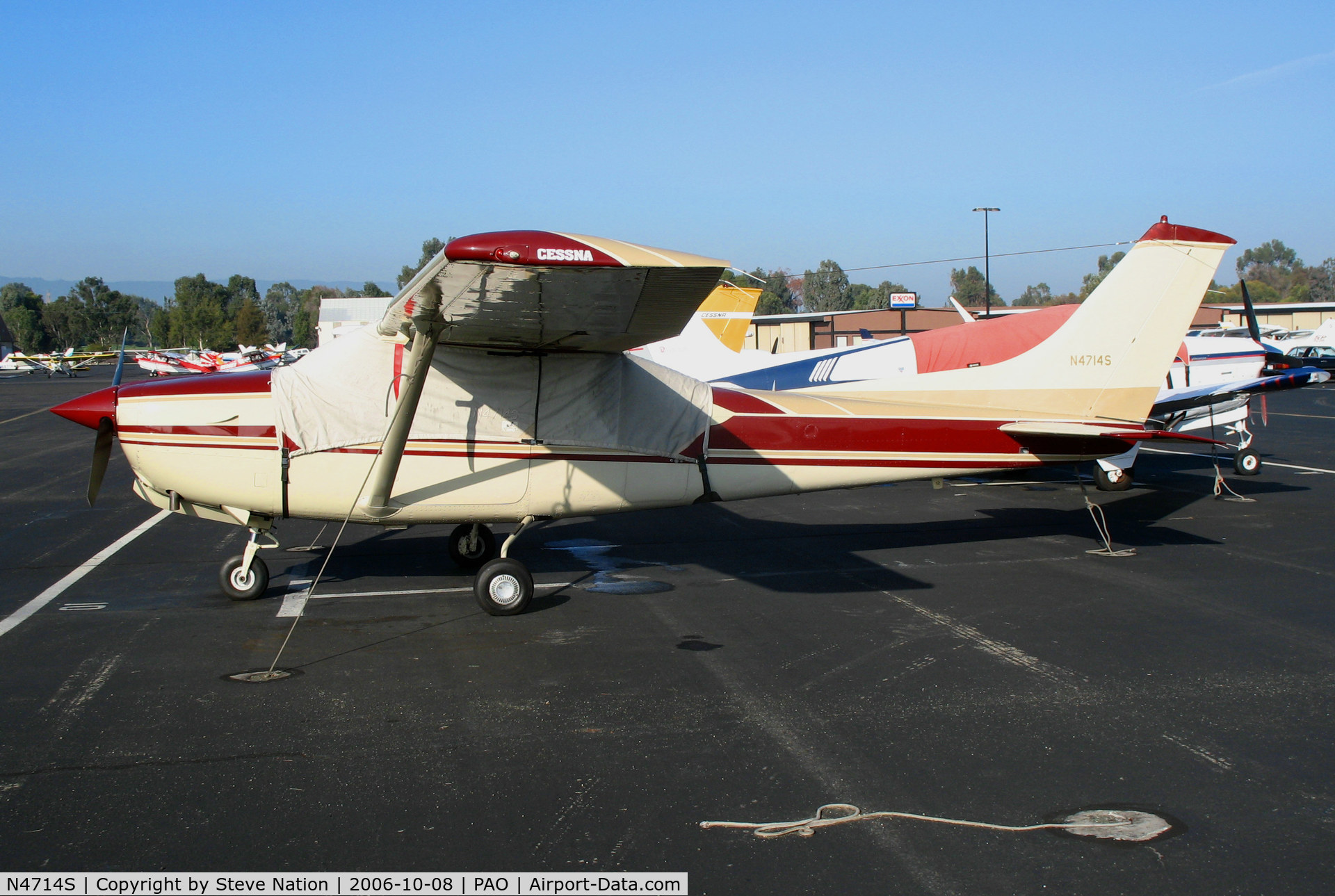 N4714S, 1979 Cessna TR182 Turbo Skylane RG C/N R18201399, Jesmon Enterprises 1979 Cessna TR182 visiting @ Palo Alto Airport, CA