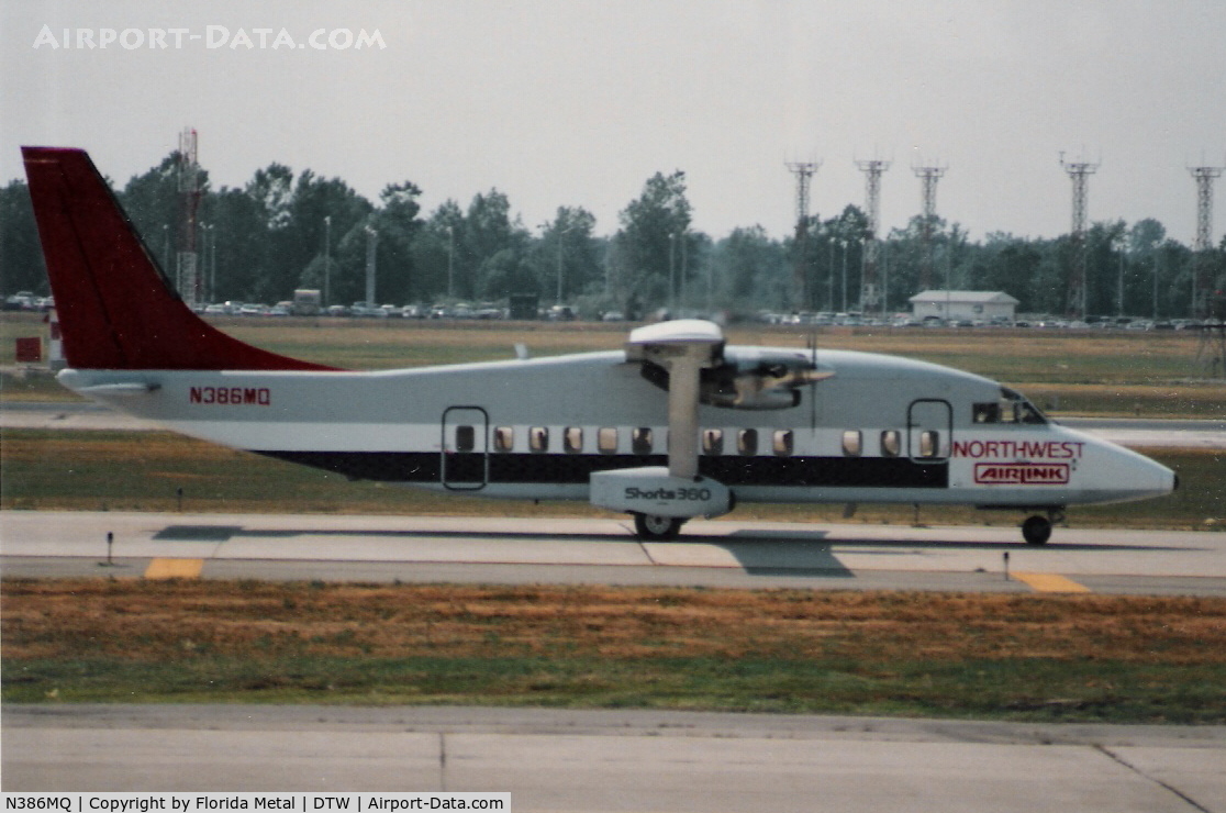 N386MQ, 1986 Short SD3-60-200 C/N SH3709, Flew with Northwest Airlink in 1988