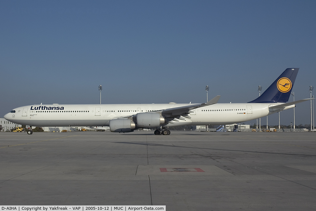 D-AIHA, 2003 Airbus A340-642 C/N 482, Lufthansa Airbus 340-600
