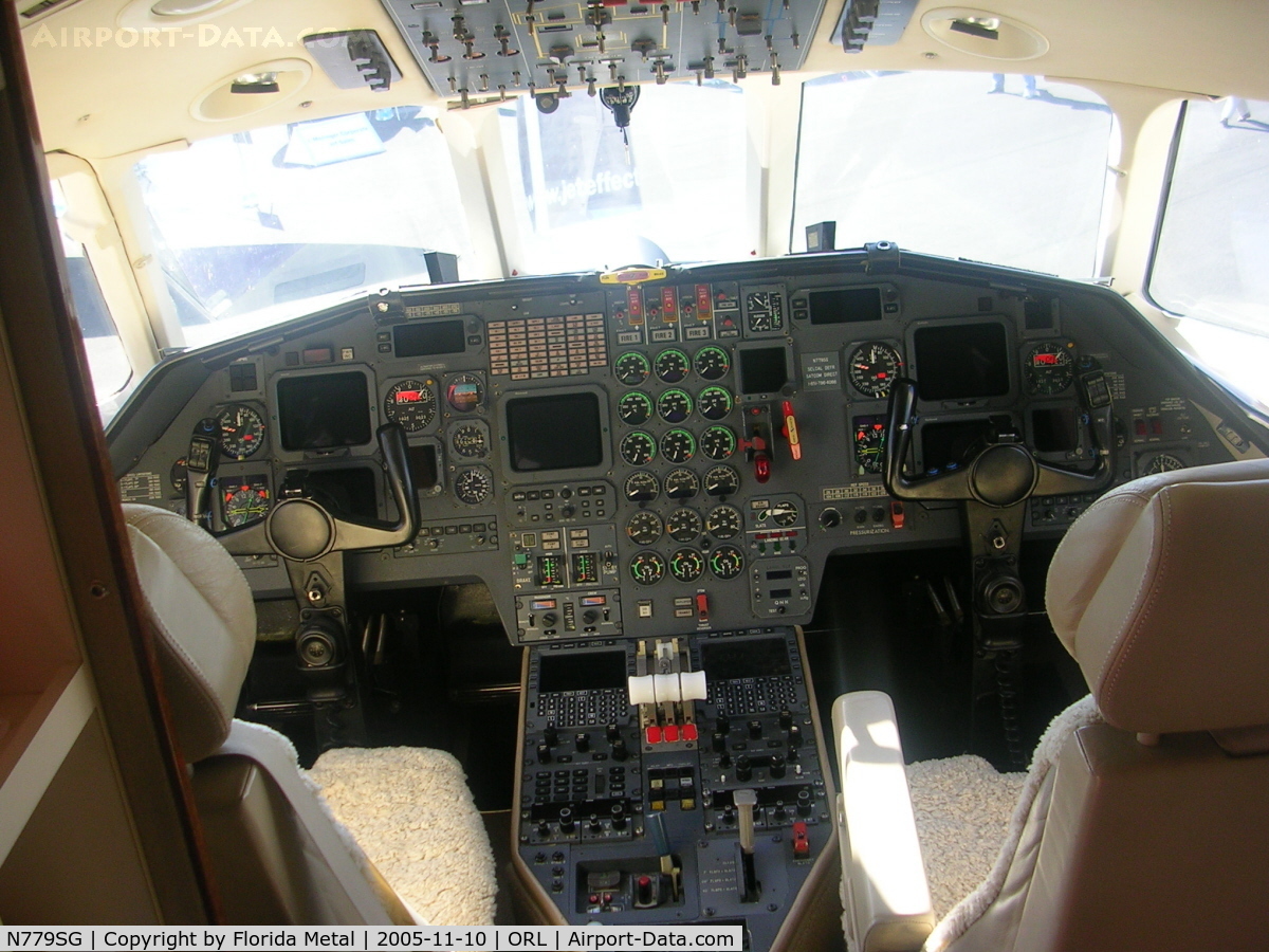 N779SG, 1988 Dassault-Breguet Falcon (Mystere) 900 C/N 46, Falcon 900 cockpit