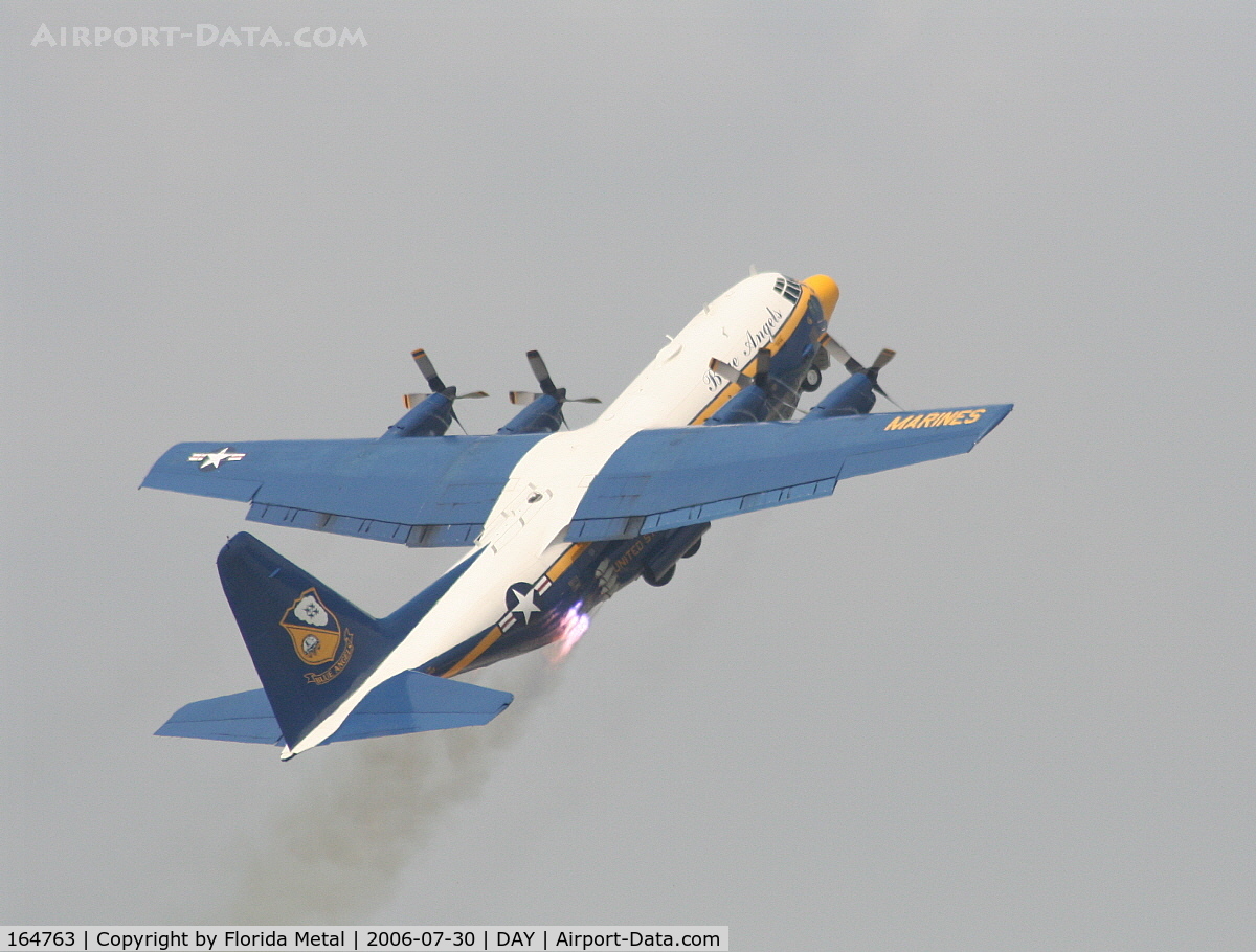 164763, 1992 Lockheed C-130T Hercules C/N 382-5258, Blue Angels C-130 with JATO