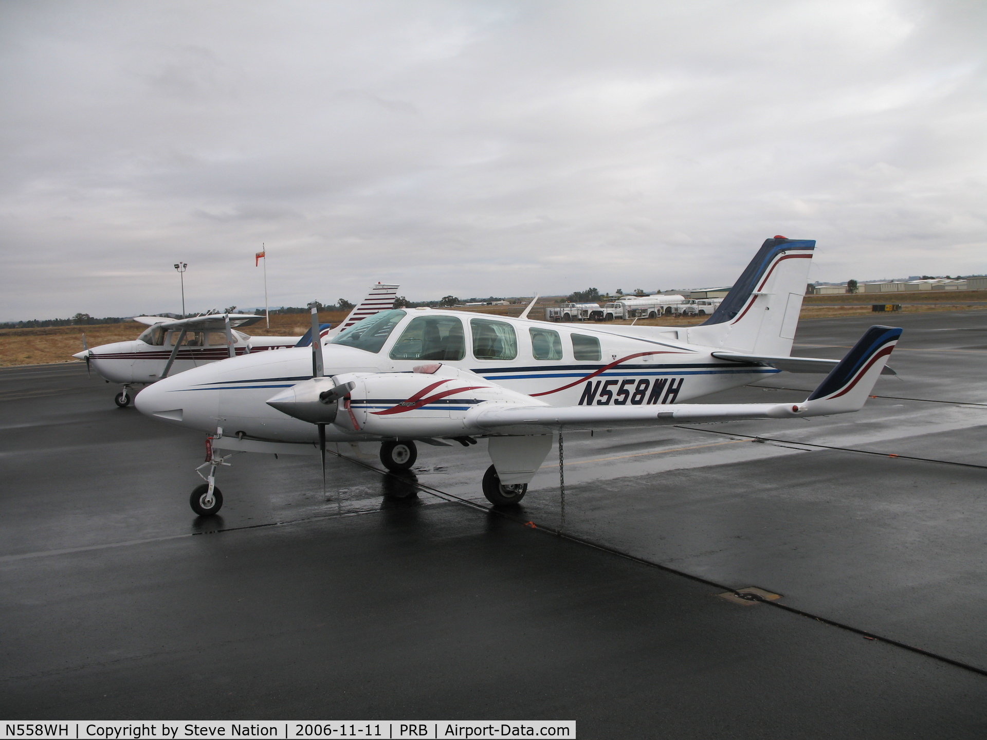 N558WH, 1982 Beech 58 Baron C/N TH-1356, Air Alliance 1982 Beech 58 with winglets @ Paso Robles Municipal Airport, CA