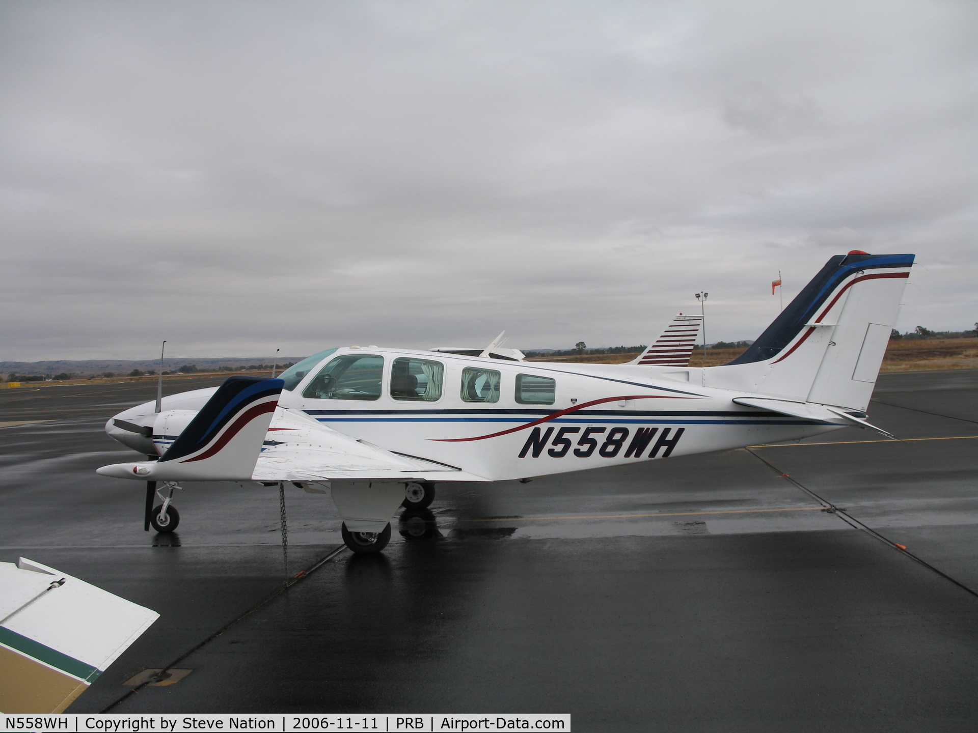 N558WH, 1982 Beech 58 Baron C/N TH-1356, Air Alliance 1982 Beech 58 with winglets @ Paso Robles Municipal Airport, CA