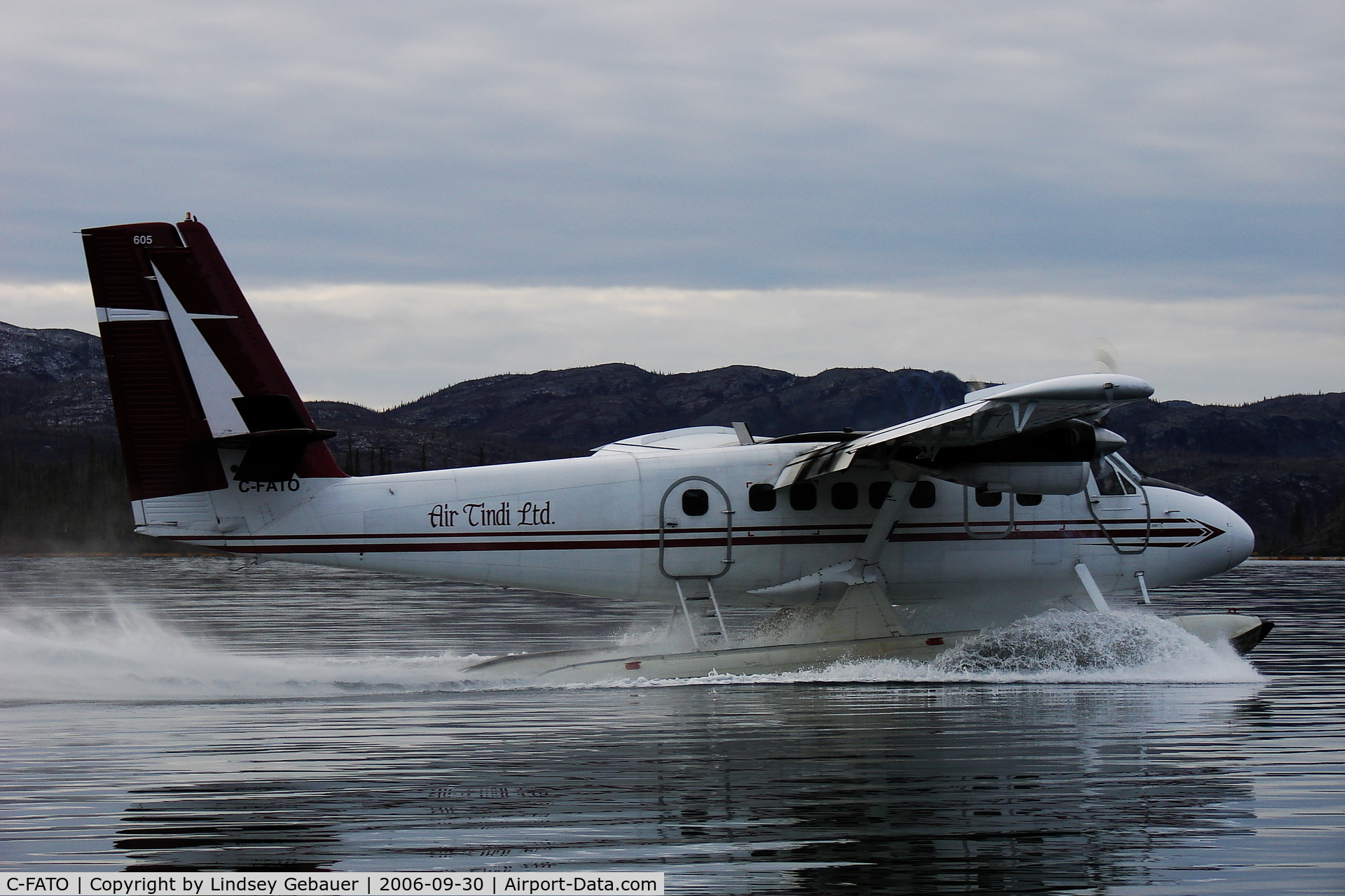 C-FATO, 1980 De Havilland Canada DHC-6-300 Twin Otter C/N 674, ATO Beginning Takeoff At Bransons Lodge Great Bear Lake