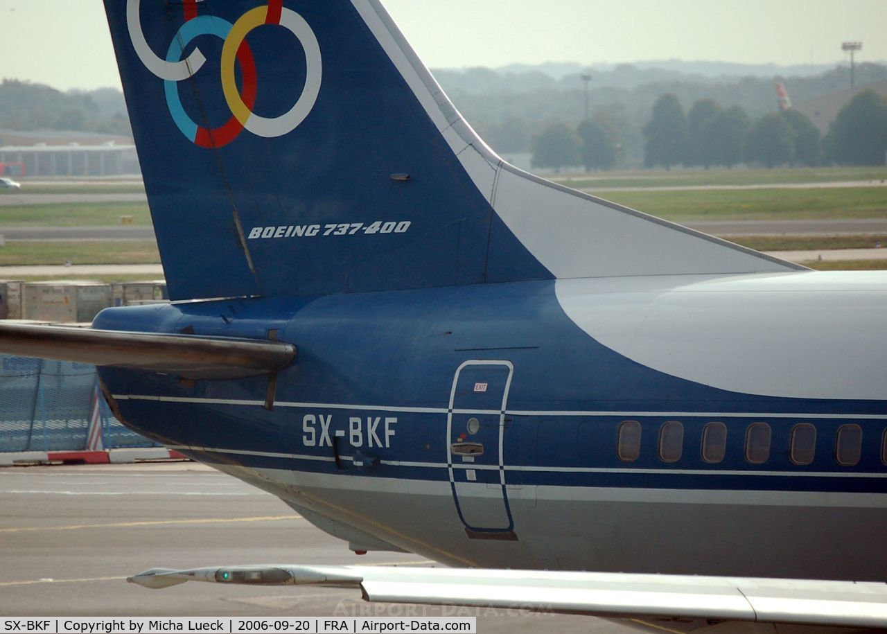 SX-BKF, 1991 Boeing 737-484 C/N 25430, At Frankfurt