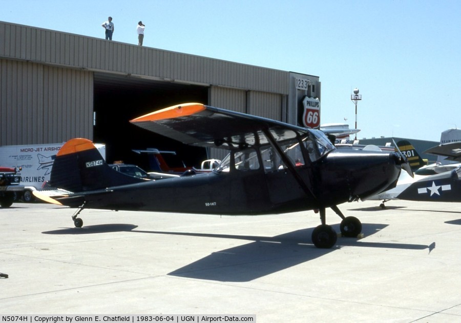 N5074H, 1950 Cessna 305A C/N 21091, 51-1417 in town for an air show