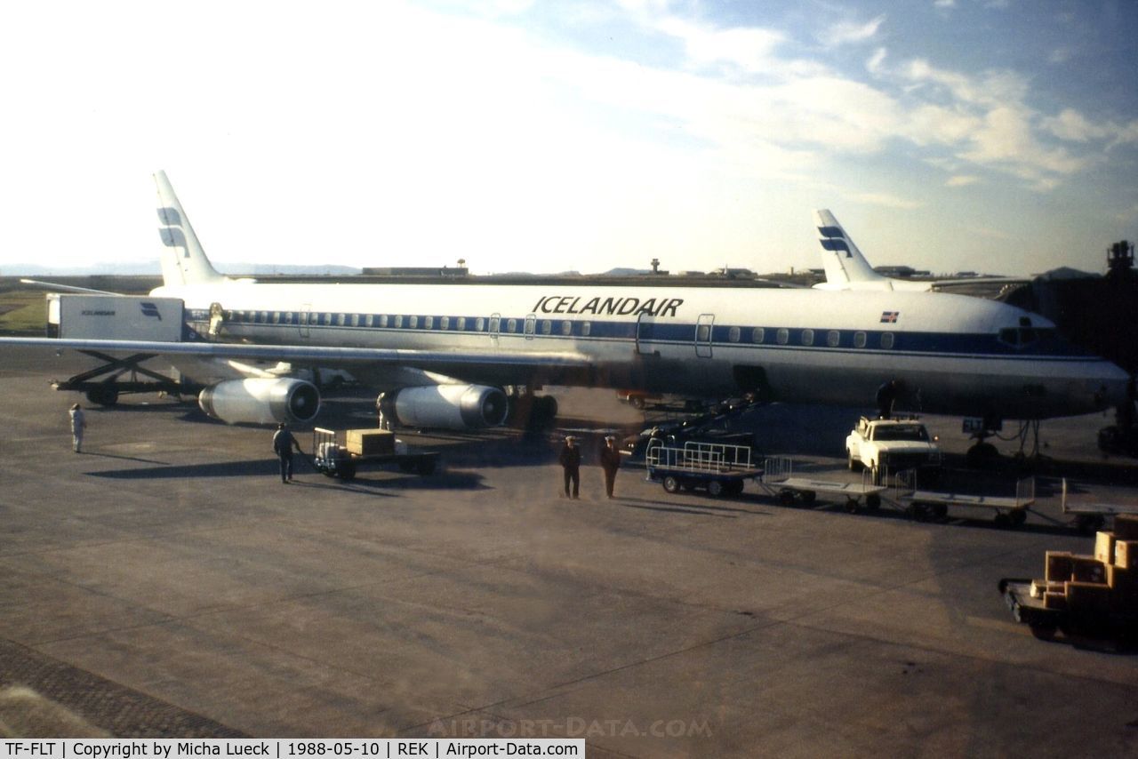 TF-FLT, 1969 Douglas DC-8-63 C/N 46075, A short stop at the homebase on the flight from Luxembourg to Baltimore