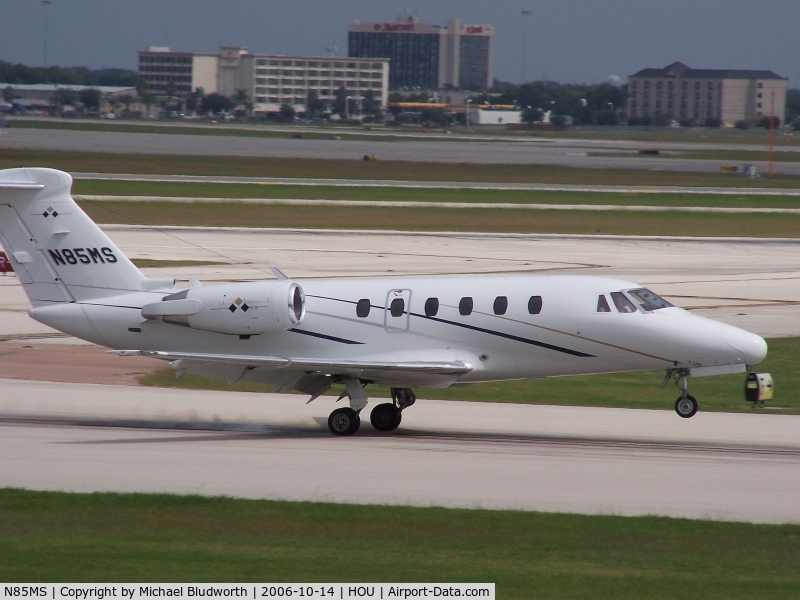 N85MS, 1985 Cessna 650 C/N 650-0075, Lands on 17 in the rain. From the Air Terminal Museum