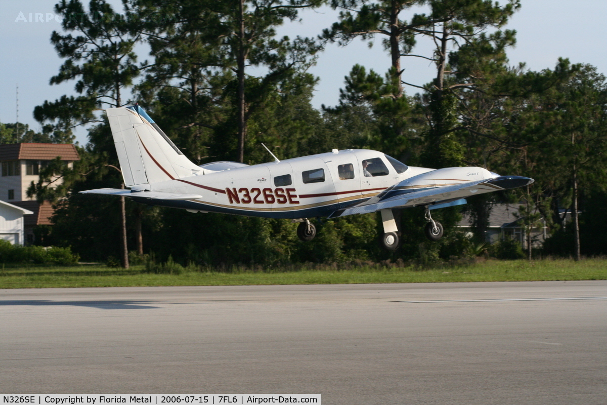 N326SE, 2006 Piper PA-34-220T C/N 3449326, Take off from Spruce Creek