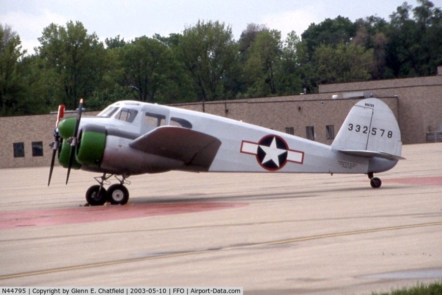 N44795, 1943 Cessna UC-78B (T-50) Bobcat C/N 6516, ex UC-78B 43-32578