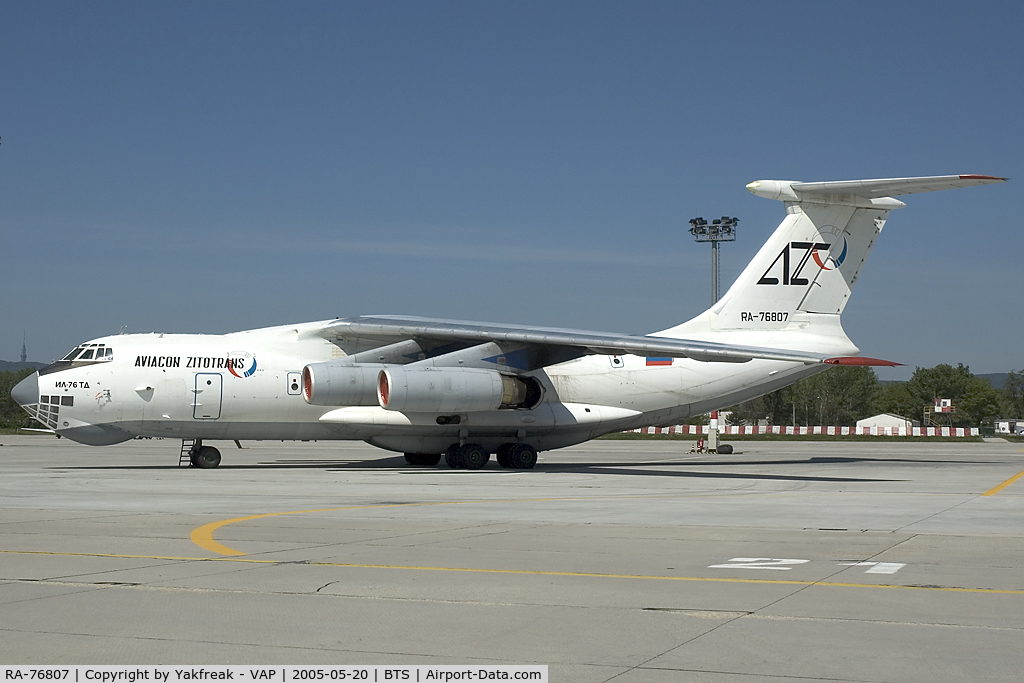 RA-76807, 1991 Ilyushin IL-76TD C/N 1013405176, Aviacon Zitotrans Iljsuchin 76