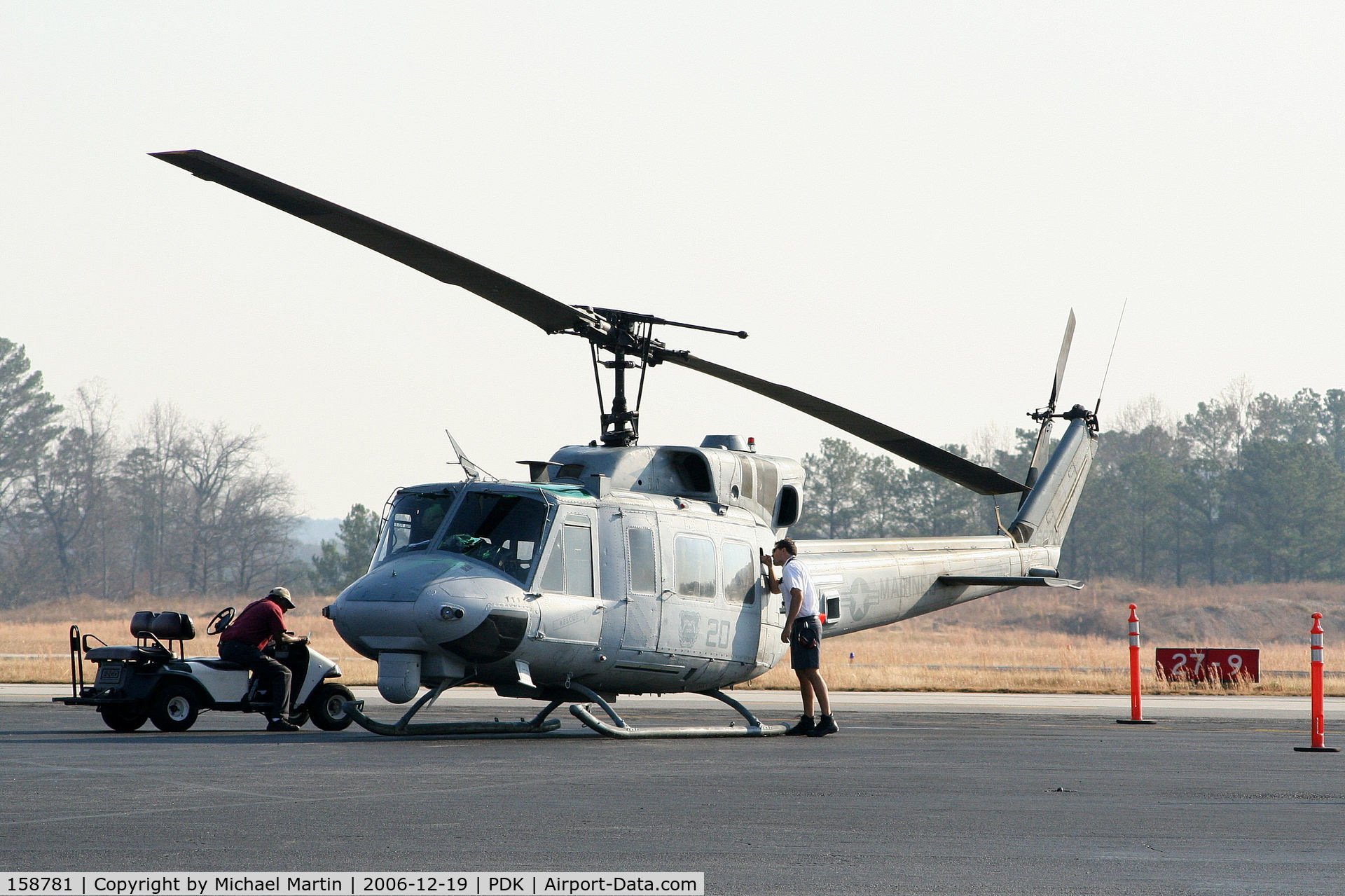 158781, Bell UH-1N Iroquois C/N 31657, RedDog 51 tied down @ Mercury Air Center
