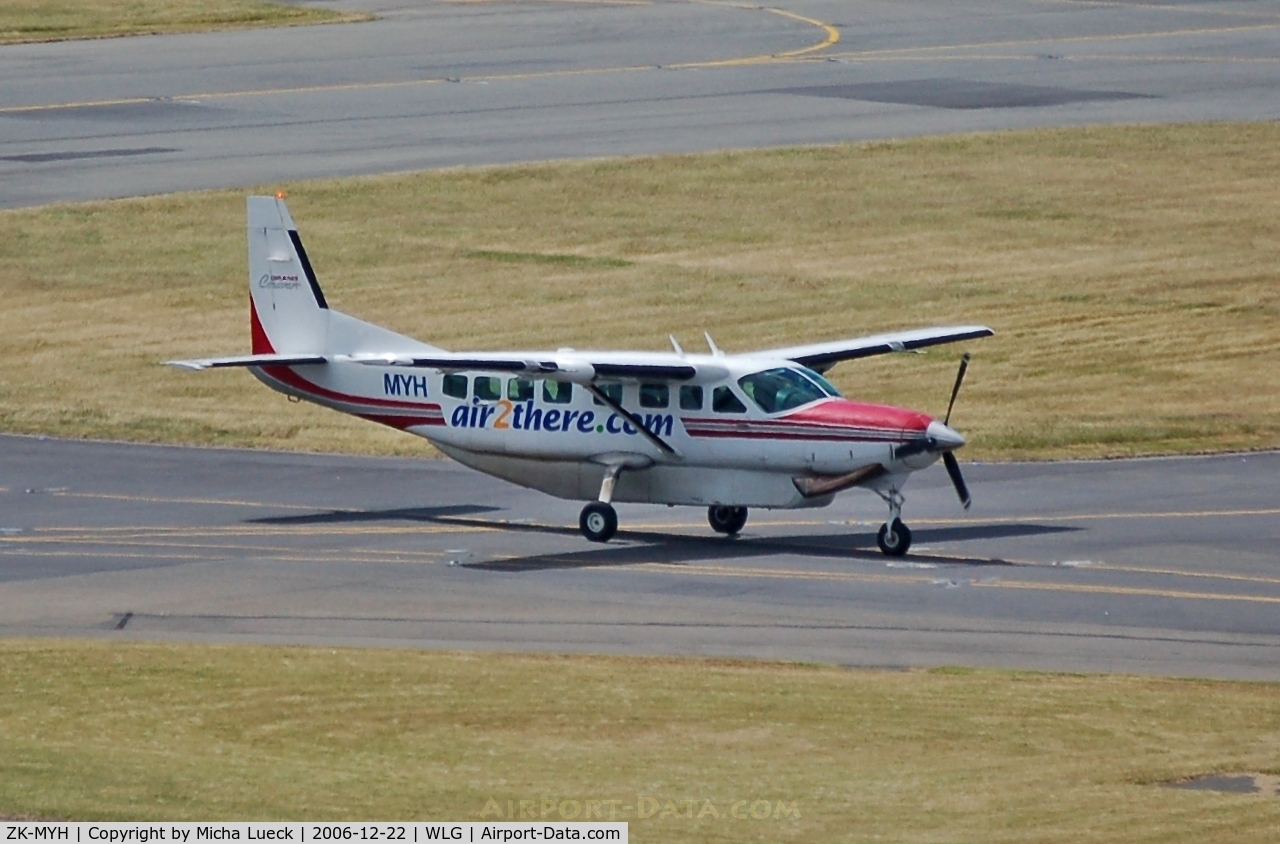 ZK-MYH, 1997 Cessna 208B Grand Caravan C/N 208B0604, Just landed in Wellington
