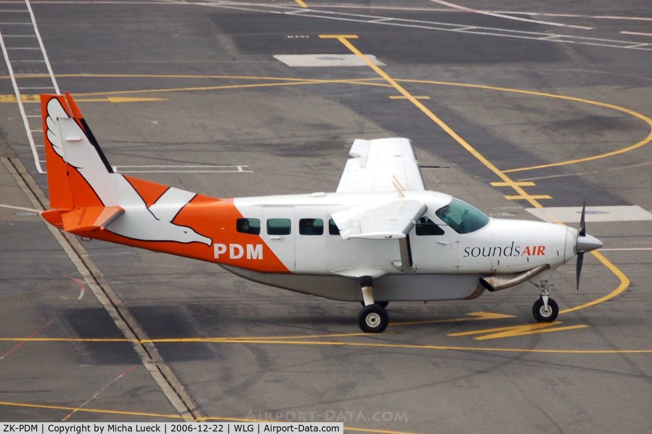 ZK-PDM, Cessna 208 Caravan 1 C/N 20800240, Sounds Air operates flights across Malborough Sounds