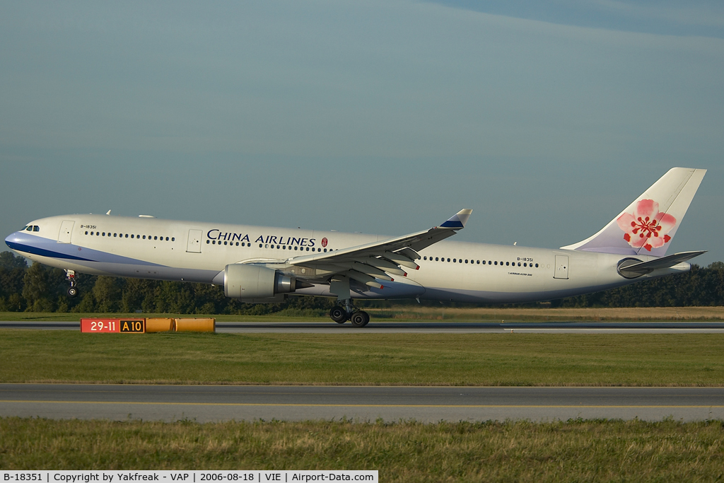 B-18351, 2006 Airbus A330-302 C/N 725, China Airlines Airbus 330-300
